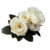 Flores Artificiais Buque De Rosas Creme 7 Ramos C/ Folhas - comprar online