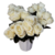Flores Artificiais Buque De Rosas Creme 7 Ramos C/ Folhas - loja online