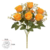Flores Artificiais Buque Rosas 7 Ramos C/ Folhas Cor Amarelo - comprar online
