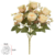 Flores Artificiais Buque Rosas 7 Ramos C/ Folhas Cor Pêssego - comprar online