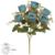 Flores Artificiais Buque Rosas 7 Ramos C/ Folhas Cor Azul - comprar online