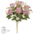 Flores Artificiais Buque De Rosas 7 Ramos C/ Folhas Cor Rosa - comprar online