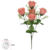 Flores Artificiais Buque Rosa 5 Ramos Folhas 35cm - comprar online