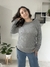 sweater de lanilla con sistema para lactancia - Gris claro - LALA EMBARAZADAS