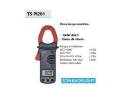 Pinza Amperometrica Hasta 1000a Ts Pi201 42mm Amplitud