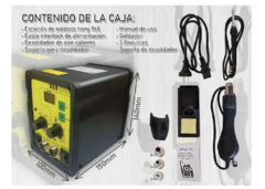 Estacion de Calor y Soldadura ESD 968, Control de Temperatura con Pantalla  LED Cautin y Pistola