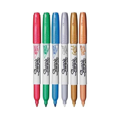 MARCADOR SHARPIE PERMANENTE FINO METALLIC SURTIDO X 6