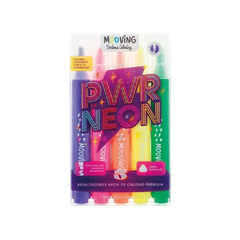 Resaltador Mooving x 5 neon - Pwr Neon