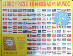 LIBRO Y PUZZLE DE BANDERAS DEL MUNDO