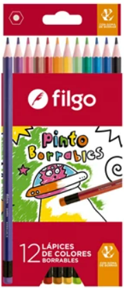 LAPICES FILGO BORRABLES X12