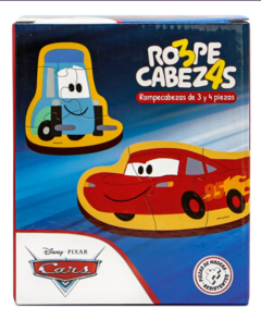 ROMPECABEZAS 3 Y 4 PIEZAS CARS