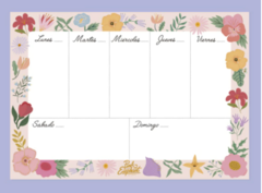 PLANNER MAGNÉTICO SEMANAL FLORES ROSA