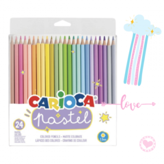 LAPICES COLORES PASTEL CARIOCA X24