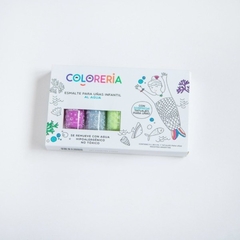 SET DE ESMALTES AL AGUA EDICIÓN VERANO -COLORERIA