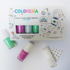 SET ESMALTES AL AGUA ASTRONAUTA -COLORERIA