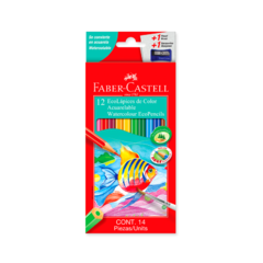 FABER-CASTELL ECOLÁPICES DE COLOR ACUARELABLE 12 UNIDADES