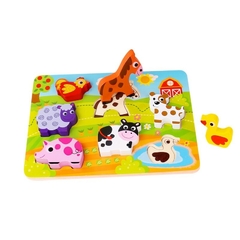 ENCASTRE ANIMALES DE LA GRANJA PUZZLE CON VOLUMEN