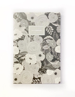 CUADERNO FLOWER GRIS