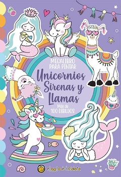 MEGALIBRO PARA PINTAR UNICORNIOS, SIRENAS Y LLAMAS