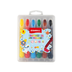 CRAYONES GEL ACUARELABLES X 6 SIMBALL