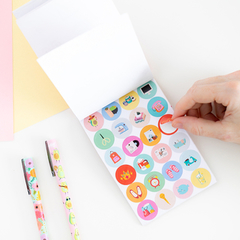 SUPER LIBRETA DE STICKERS PINK ELEPHANT