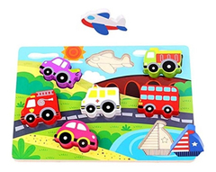 ENCASTRE TRANSPORTES PUZZLE CON VOLUMEN