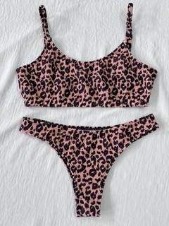 Bikini top y vedeless leopardo