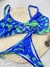 Bikini top abierto y less azul/verde - comprar online