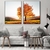 Composição com 2 quadros decorativos Árvore de outono para sala e quarto