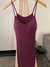 Vestido midi roxo com bojo - comprar online