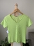 Camiseta Cropped Mallinus Neon tam. P - Brechó Vivi Vendendo