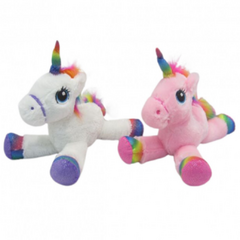 PELUCHE W80015BL UNICORNIO 15" C/LUZ Y SONIDO BLANCO