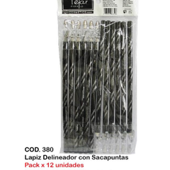 LAPIZ DEL.PARA OJOS C/SACAPUNTAS X 12u TE380