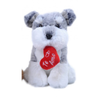 W12501GRIS PELUCHE PERRO "TE AMO" COLOR GRIS