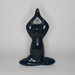 Estátua Cat Yoga Preto - Mod.1