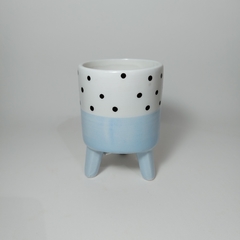 Cachepot com Pés Azul Bebê