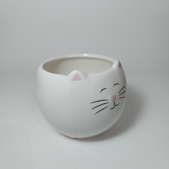 Cachepot Gatinho Branco - Realize Home & Decor