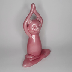 Estátua Cat Yoga Rosa - Mod.1 - comprar online