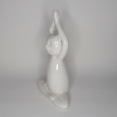 Estátua Cat Yoga Branco - Mod.1 - comprar online