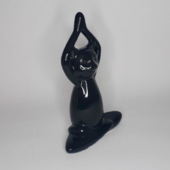 Estátua Cat Yoga Preto - Mod.1 - comprar online