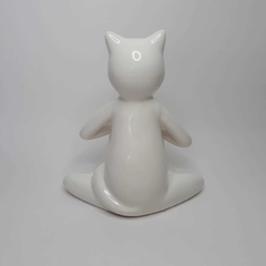 Estátua Cat Yoga Branco - Mod.2 - comprar online