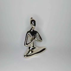 Estátua Mulher Yoga Dourado-Mod.7 - comprar online