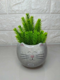 Cachepot Gatinho Cinza - comprar online