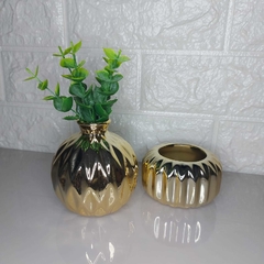 Cachepot Redondo Dourado - Realize Home & Decor