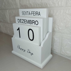 Calendário Permanente de Madeira - Happy Day