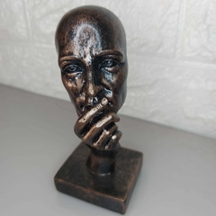 Escultura mão no rosto bronze - comprar online