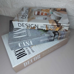 Trio de Livros Decorativos - Porta Objetos Ideias de Decoração na internet