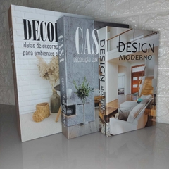 Trio de Livros Decorativos - Porta Objetos Ideias de Decoração - comprar online