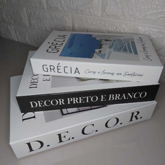 Trio de Livros Decorativos - Porta Objetos Décor Minimalista