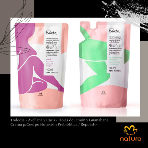 Tododia Repuesto Crema para Cuerpo Nutrición Prebiótica 400ml - By Natura 74849-71596